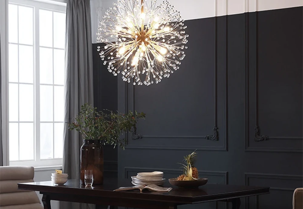 globe glass chandelier