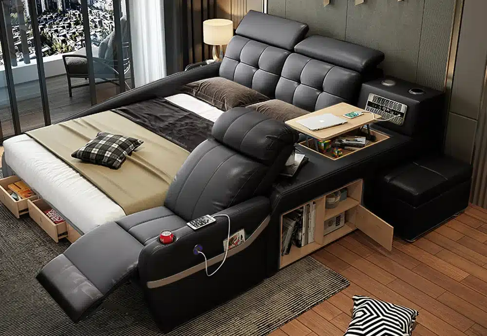 tech friendly multifunctional couch bed combo